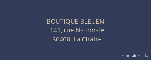 BOUTIQUE BLEU&Euml;N