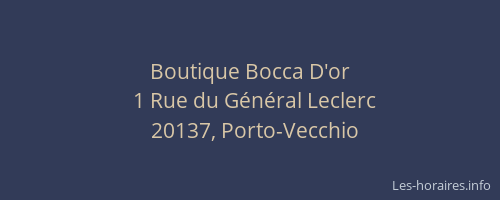 Boutique Bocca D'or