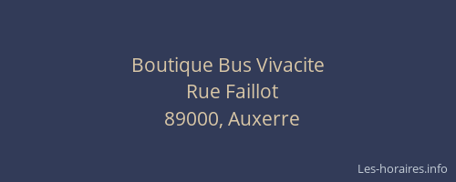 Boutique Bus Vivacite