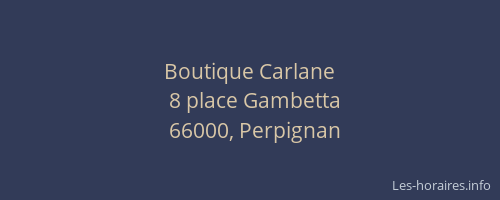 Boutique Carlane