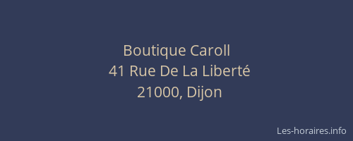 Boutique Caroll