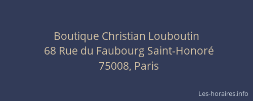 Boutique Christian Louboutin