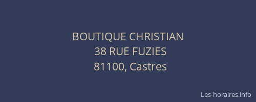 BOUTIQUE CHRISTIAN