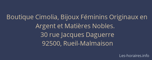 Boutique Cimolia, Bijoux Féminins Originaux en Argent et Matières Nobles.