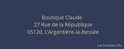 Boutique Claude