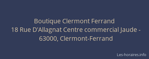 Boutique Clermont Ferrand
