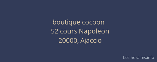 boutique cocoon