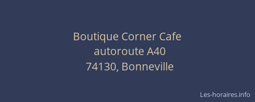 Boutique Corner Cafe