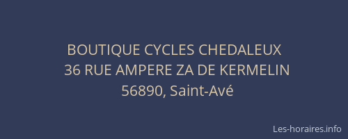 BOUTIQUE CYCLES CHEDALEUX