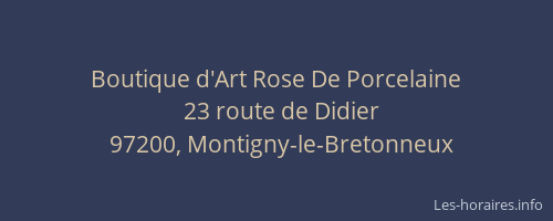 Boutique d'Art Rose De Porcelaine