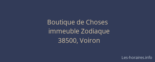 Boutique de Choses
