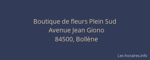 Boutique de fleurs Plein Sud