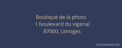 Boutique de la photo