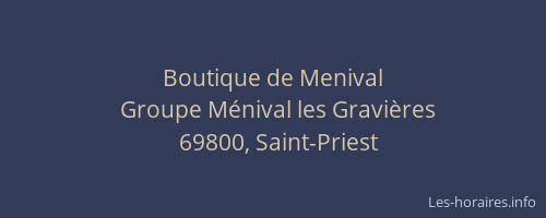 Boutique de Menival