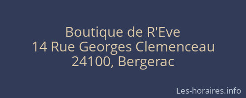 Boutique de R'Eve