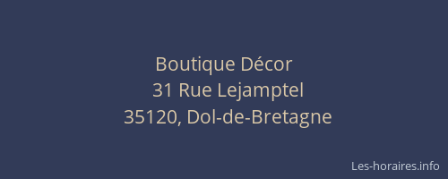 Boutique Décor