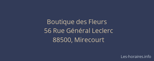 Boutique des Fleurs