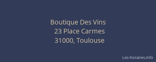 Boutique Des Vins