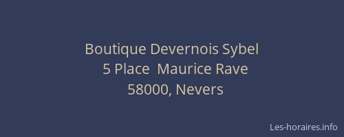 Boutique Devernois Sybel