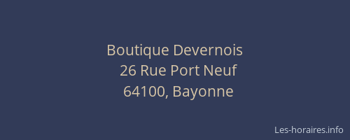 Boutique Devernois