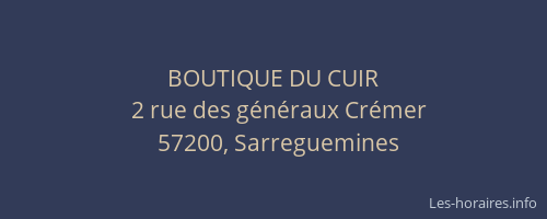 BOUTIQUE DU CUIR