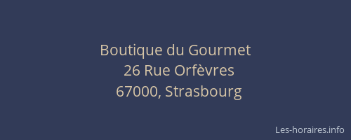 Boutique du Gourmet