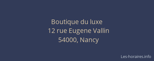 Boutique du luxe