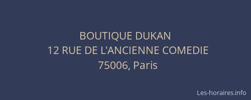 BOUTIQUE DUKAN