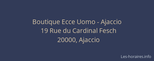 Boutique Ecce Uomo - Ajaccio