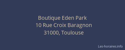 Boutique Eden Park