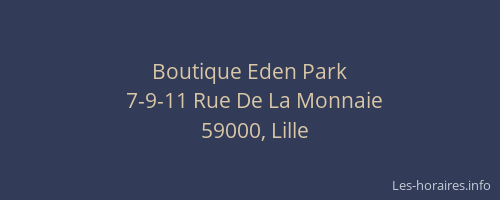 Boutique Eden Park
