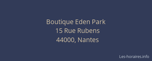 Boutique Eden Park
