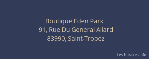 Boutique Eden Park