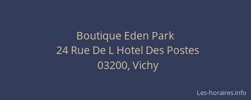 Boutique Eden Park