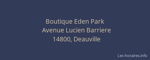 Boutique Eden Park
