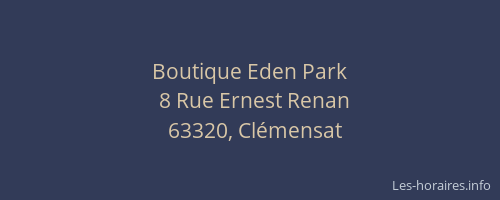 Boutique Eden Park
