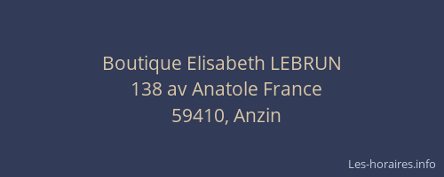 Boutique Elisabeth LEBRUN