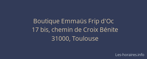Boutique Emmaüs Frip d'Oc