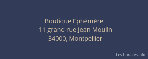 Boutique Ephémère