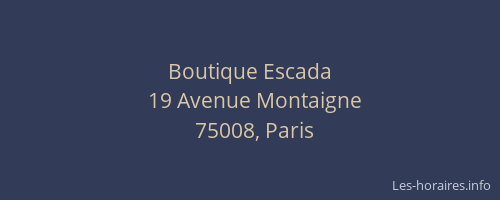 Boutique Escada