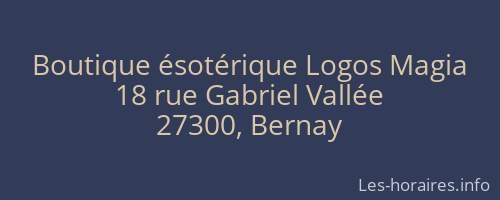 Boutique ésotérique Logos Magia