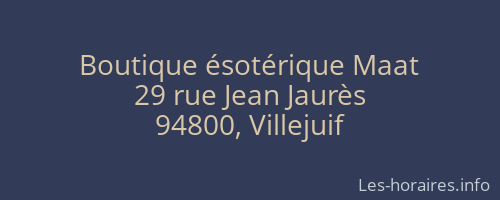 Boutique ésotérique Maat
