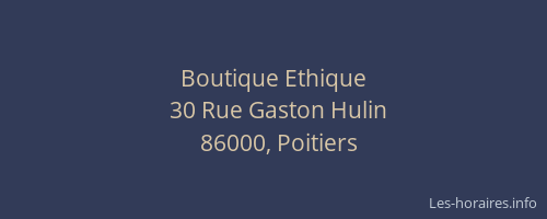 Boutique Ethique