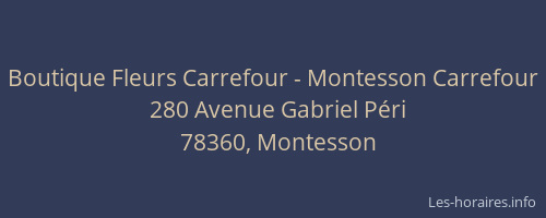 Boutique Fleurs Carrefour - Montesson Carrefour