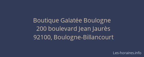 Boutique Galatée Boulogne