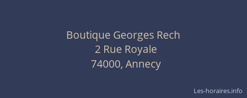 Boutique Georges Rech