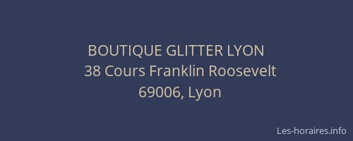 BOUTIQUE GLITTER LYON