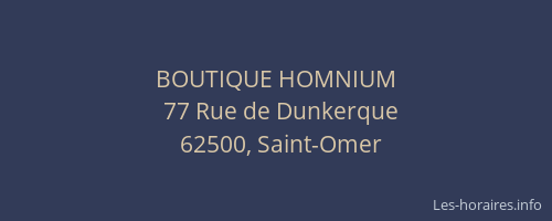 BOUTIQUE HOMNIUM