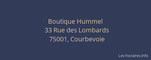 Boutique Hummel