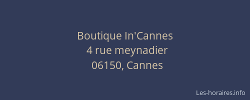 Boutique In'Cannes